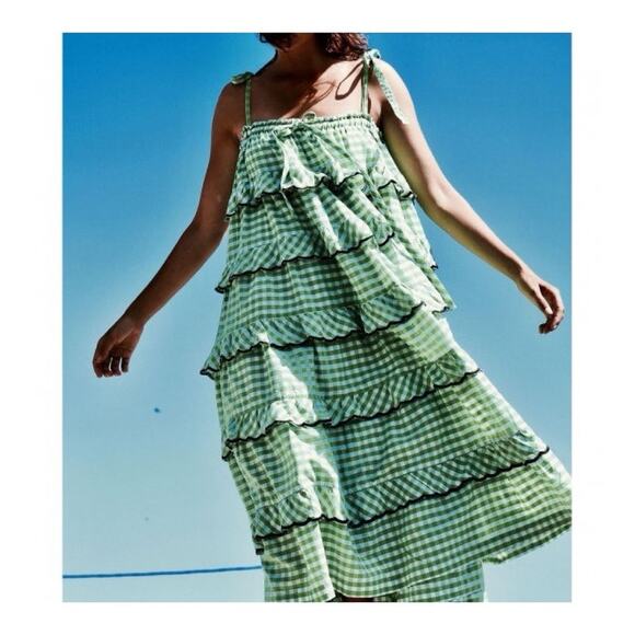 Innika Choo Avens Gingham Tiered Dress - Picture 2 of 11